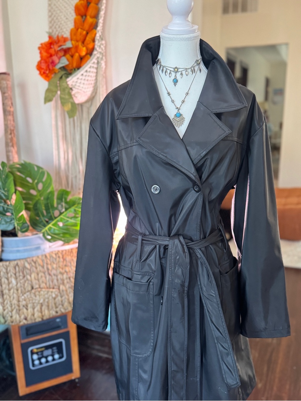 Palomares Fashions of California Double Breasted Rain Coat. 2XL - Women